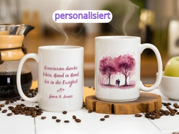 Preview: Personalisierte romantische Tasse – „Gemeinsam bis in die Ewigkeit“ mit Zitat über unendliche Liebe Preview: Personalisierte romantische Tasse – „Gemeinsam bis in die Ewigkeit“ mit Zitat über unendliche Liebe